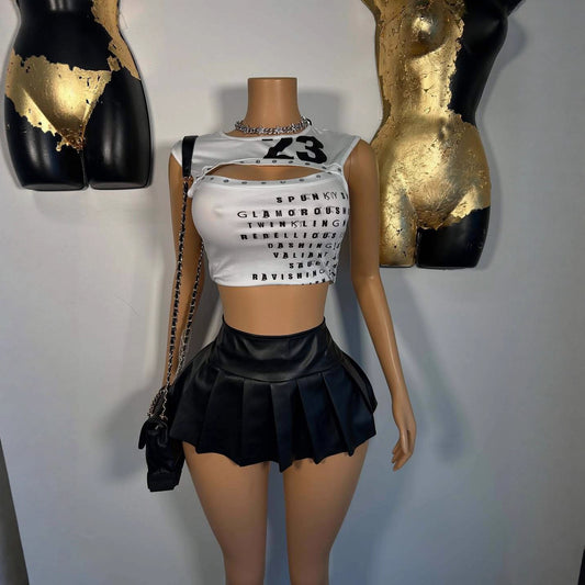 Women's Sexy And Sassy Printed Crew-Neck Top