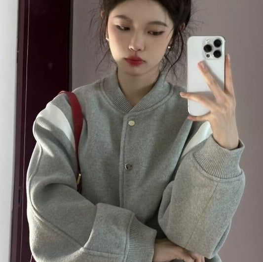 Women's French Niche-design Velvet-lined Top Jacket