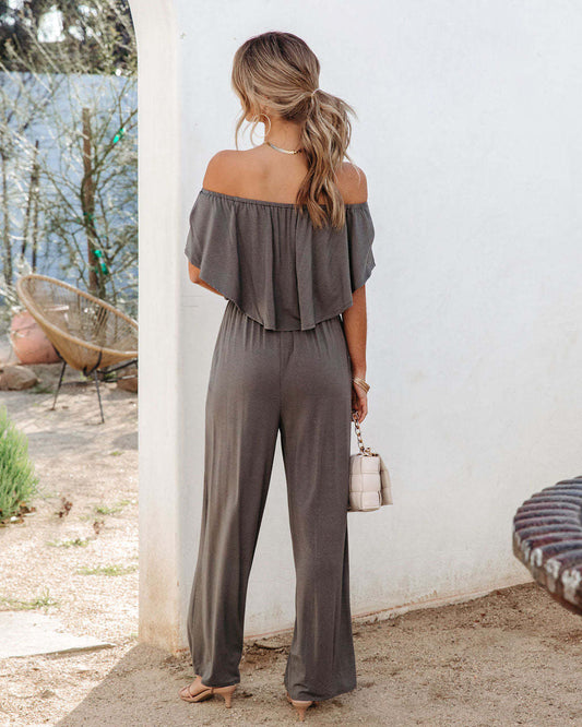 Fashion Temperament Leisure Wide Leg Jumpsuit Women
