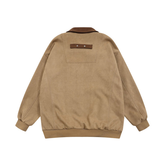 Color Matching Lapel Jacket Men