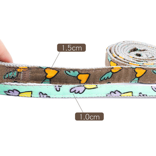 Cartoon Love Printed Dog Traction Rope