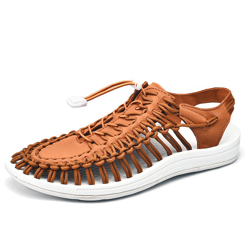Afslappede sneakers til kvinder med romerske flettesandaler