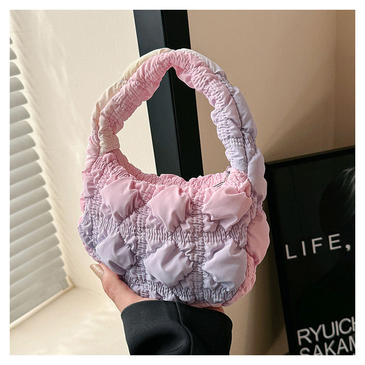Large Capacity Cloud Bag Female Gradient Color Shoulder Messenger Bag