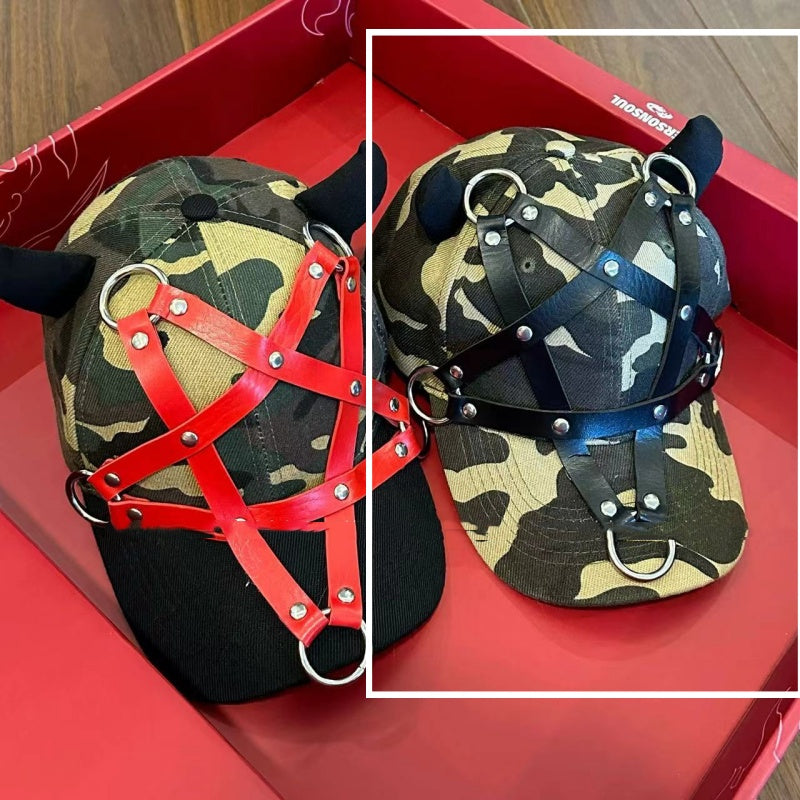 Duck Tongue Personality Original Camouflage Five-pointed Star Hat