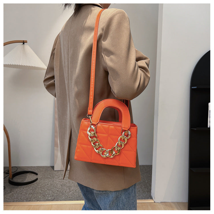 Fashion Rhombus Chain Handheld Small Square Bag