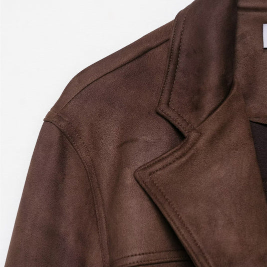 Women's Fashion Belt With Suede Effect Jacket