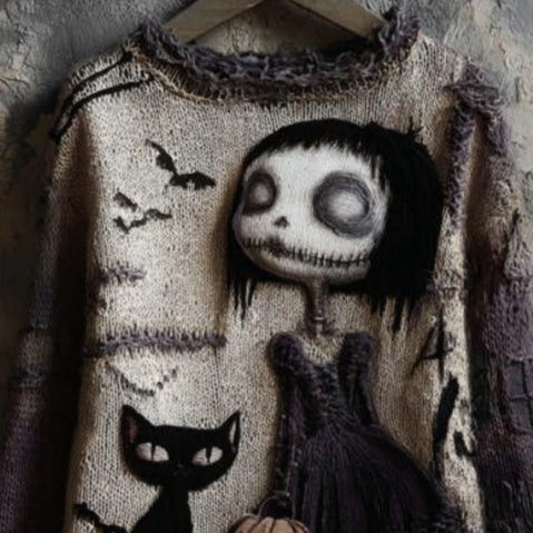 Womens Round-Neck Sweater For FallWinter In European And American Styles