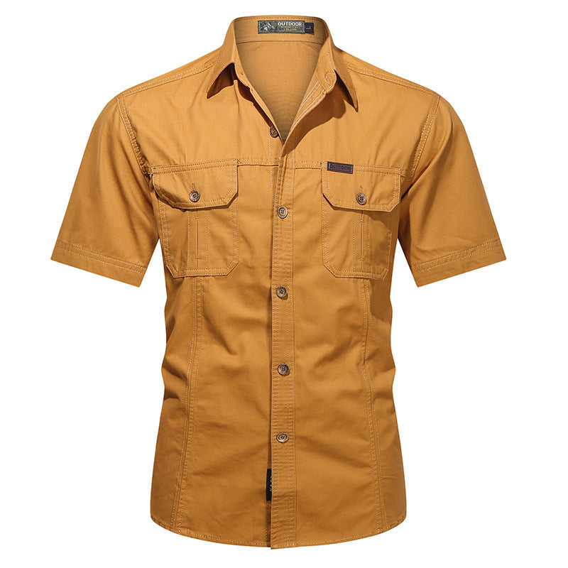 Solid Color Shirt Loose Half Sleeve Coat
