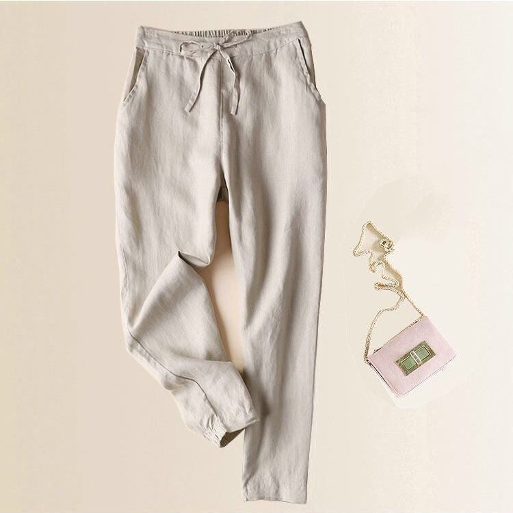 Women's Cotton And Linen Harem Pants