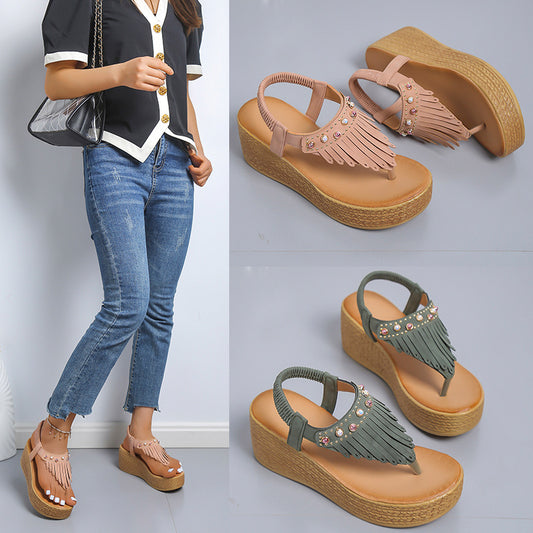 European And American Fashionable New Wedge Sandals