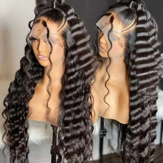 Front Lace African Chemical Fiber Small Curly Hair Big Wave Wig
