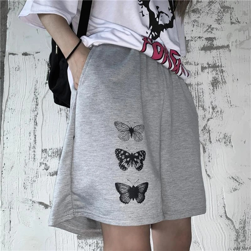 Sports Simple Butterfly Print Women's Shorts