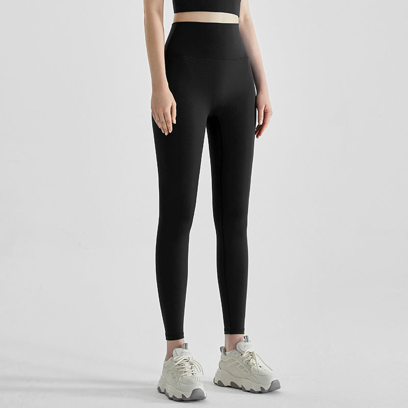 Women's High Waist Hip Lift Wear No Embarrassment Line Cropped Quick-drying Sports Tights