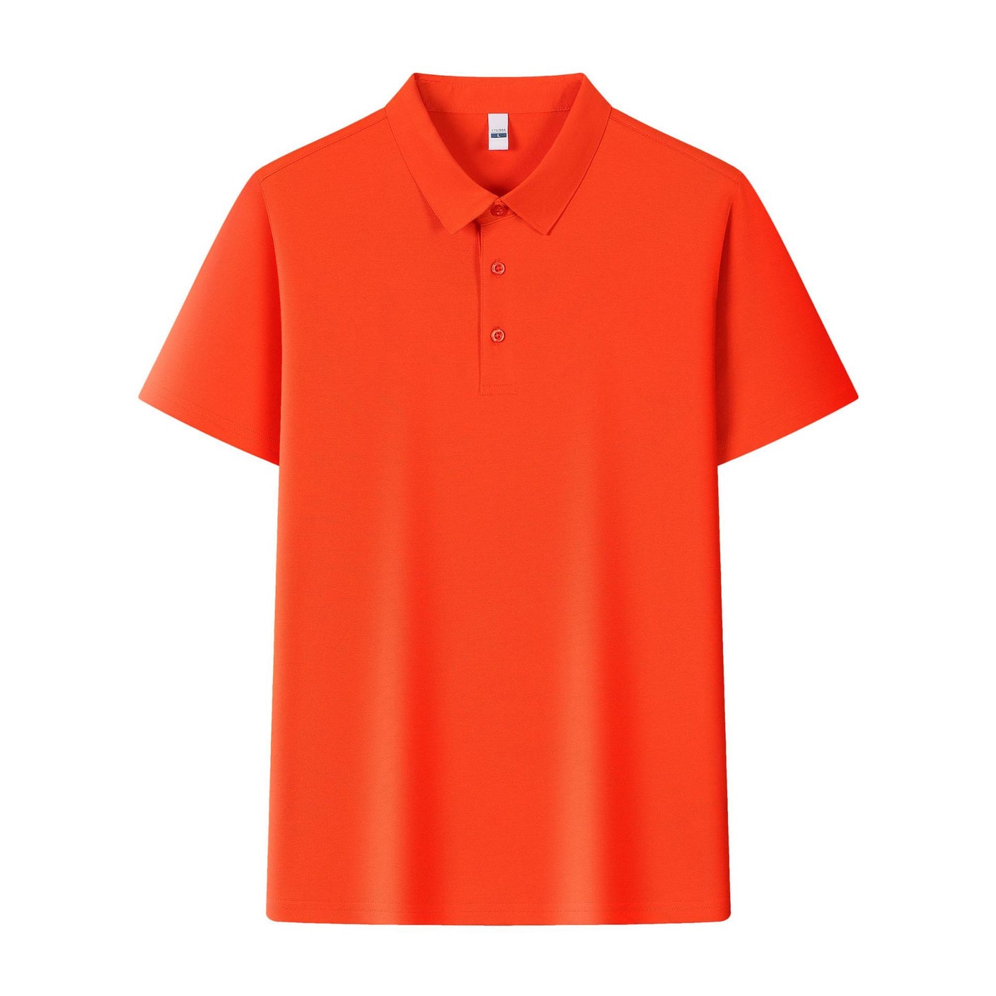 Ice Silk Seamless Polo Shirt Men's Cool Light Luxury Short Sleeve