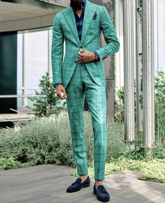 Two-button Coat Men's Two-piece Suit