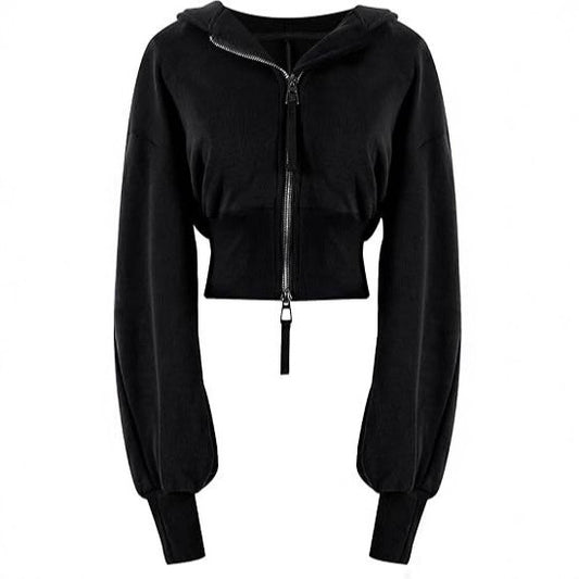 Europæisk og amerikansk gadesport Hipster Mode Casual Hoodie med dobbelt lynlås og patchwork