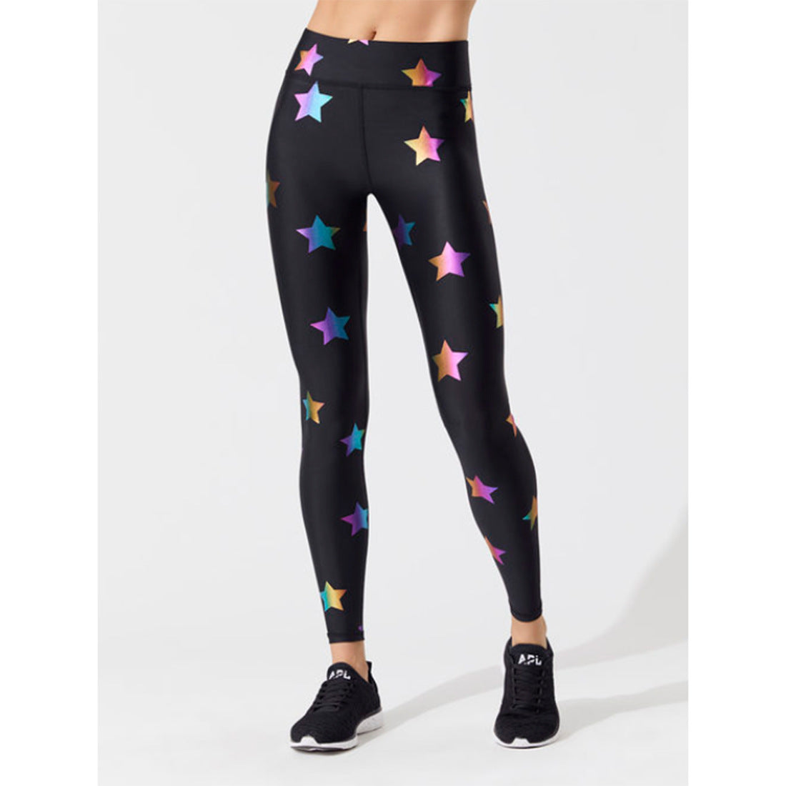 Women's Fashion Sports Colorful Five-pointed Star Print Bottoming Pants