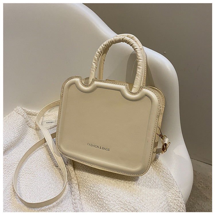 Fashion All-match Texture Solid Color Small Handbag