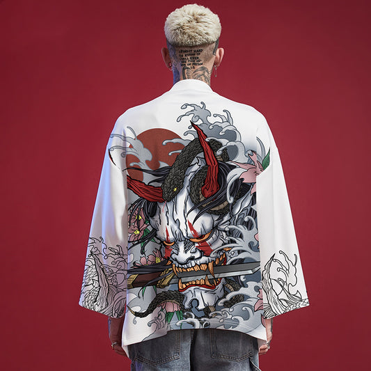 Men's hand-painted cardigan