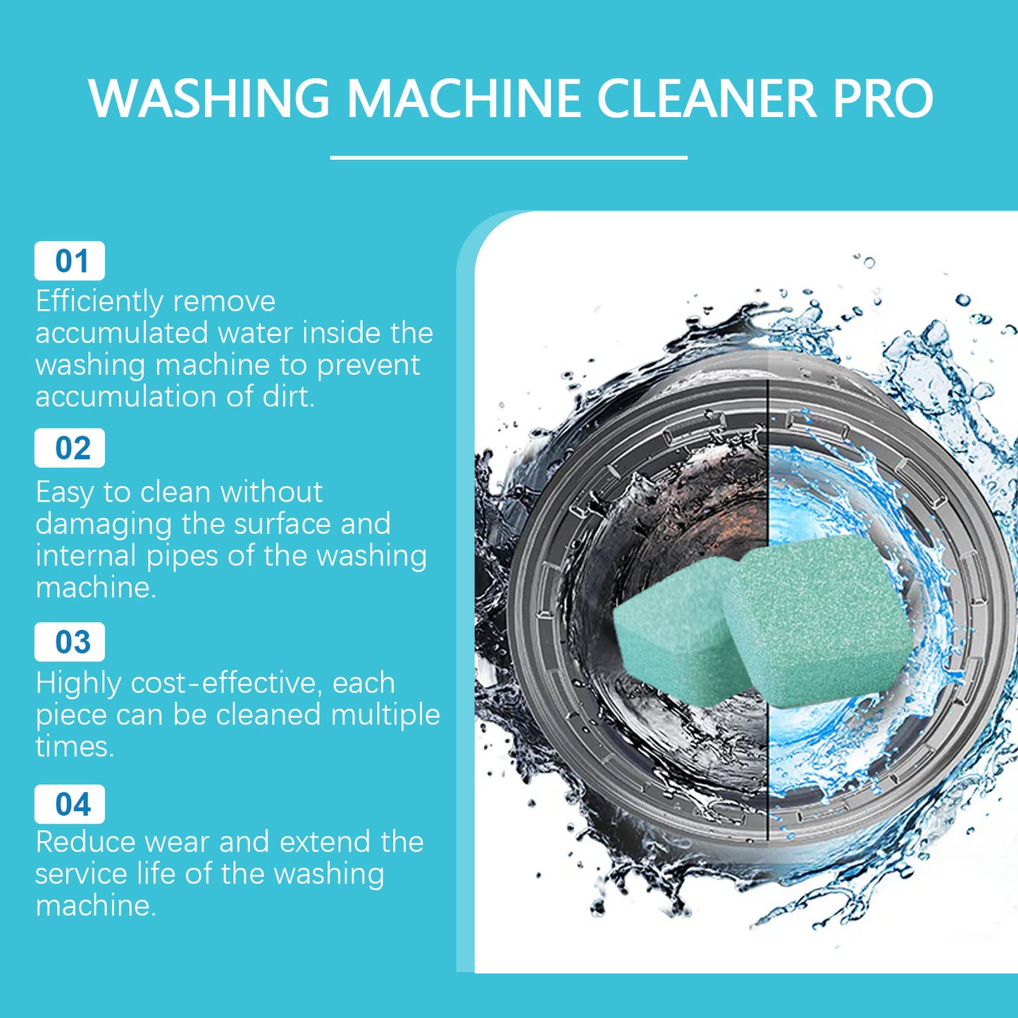 Cleaning Washing Machine Tank Household Roller Pulsator Cleaning Stain Removal Descaling