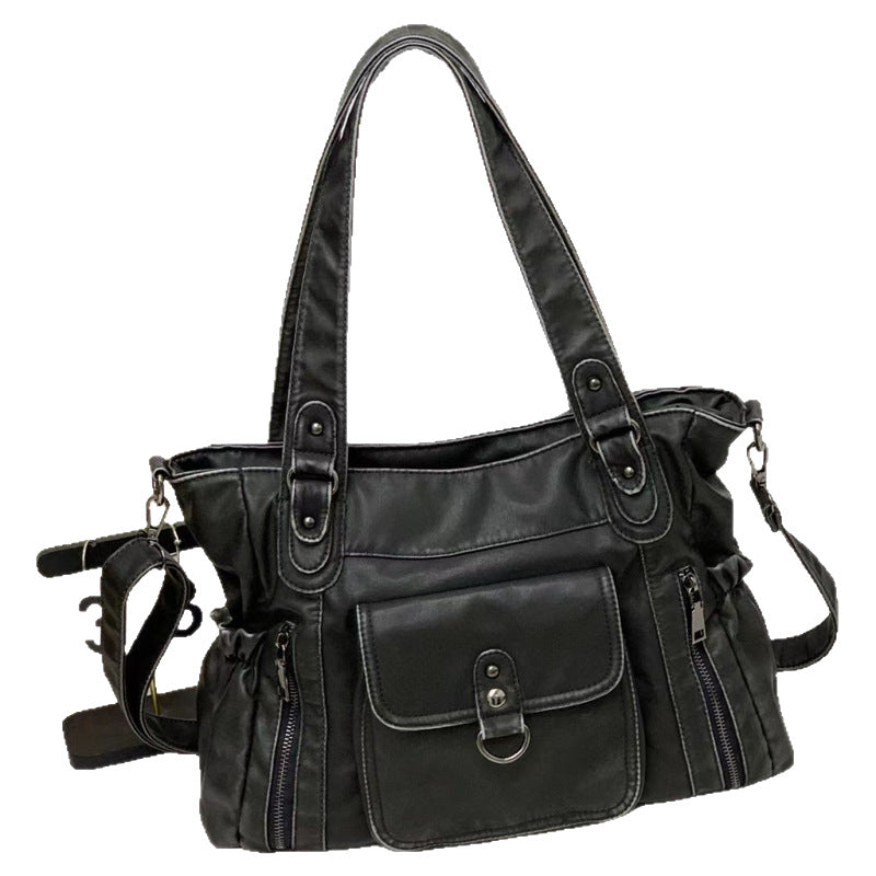 Ladies Fashion Washed Old Tote Bag