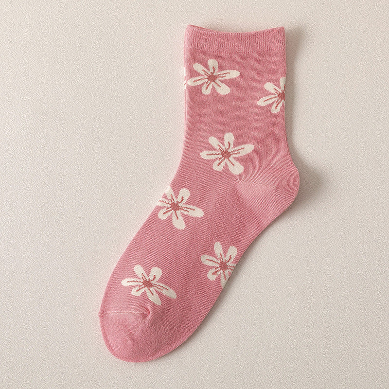 Women's Japanese Cute Cartoon Flower Socks