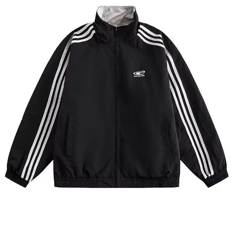 American Retro College Style Reversible Jacket