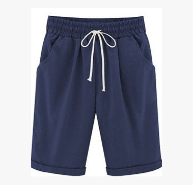 Summer casual pants, women's five-pants, thin section, wearing a pair of pants, large size