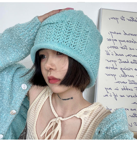 Loose Soft Crochet Wool Hat For Women