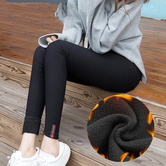 Women's Outer Wear Fleece Thickened Pencil Pants