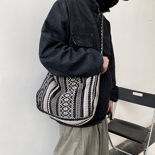 Literature And Art Retro Ethnic Cloth Bag Youth Shoulder