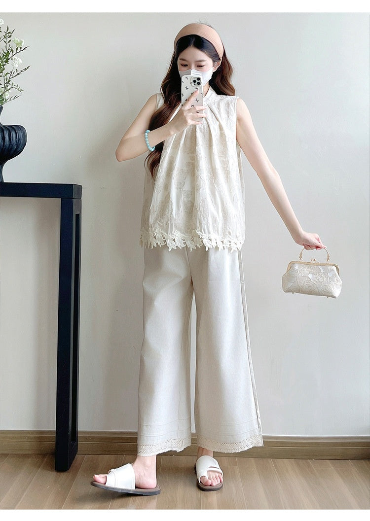 Womens Slip-Style Relaxed-fit Sleeveless Versatile Elegant Slimming Top