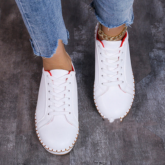 Women's Summer Casual Hollow Lace-up Flat Shoes