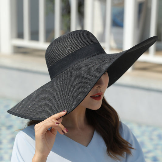 European And American Women's Large Brim Sun Protection Straw Hat