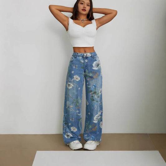 Street Trend Loose Straight Leg Wide Leg Pants
