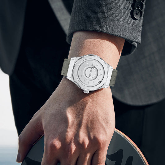 Quartz Watch With A Personalized Magnetic Ball Design