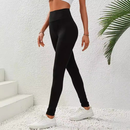 Contrast-color Patchwork Running Tummy-control Base Leggings