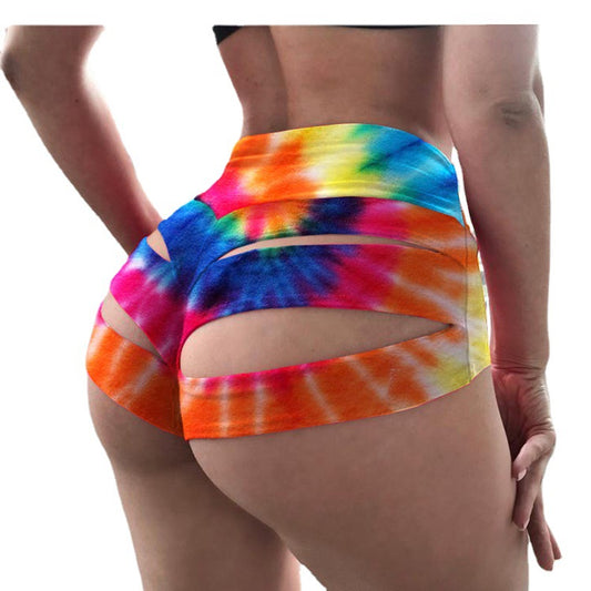 Track Shorts Fashionable Stretch Print Yoga