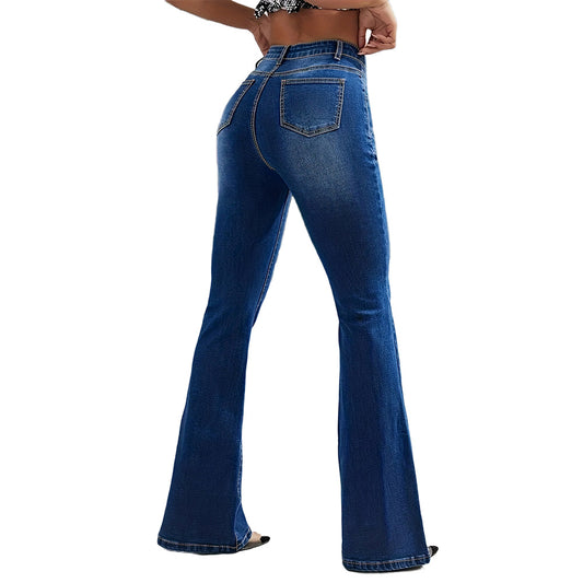 Nye Micro Pull American Jeans Høj Talje Enkelt Tradet