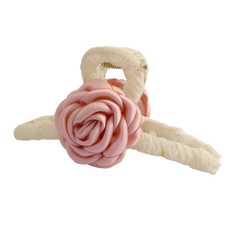 Super Fairy Sweet Girl Fabric Rose Hair Clip