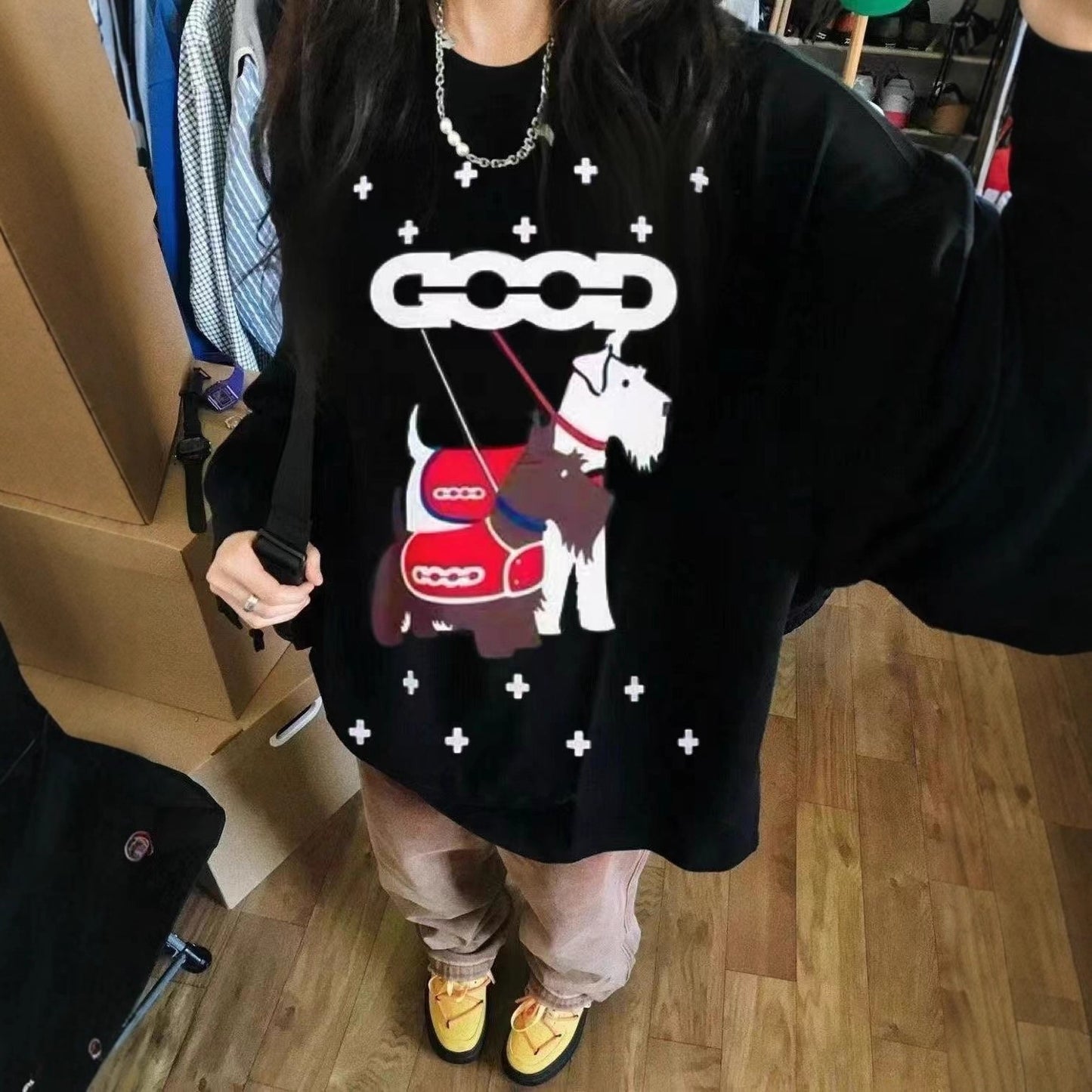 Women's Retro Plus-Size Long-Sleeve Top