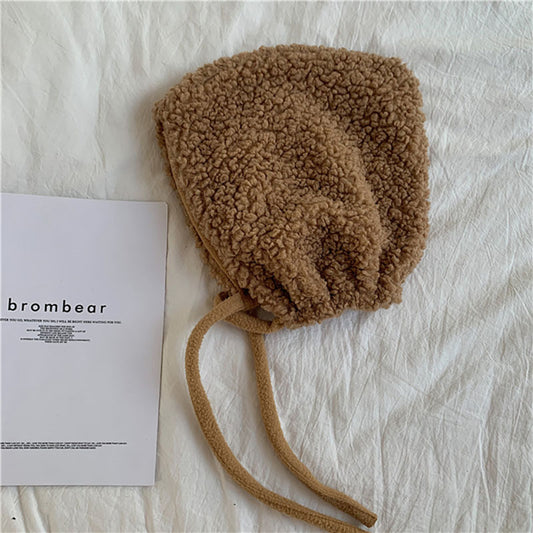 Cute Thickened Lamb Plush Hat Women