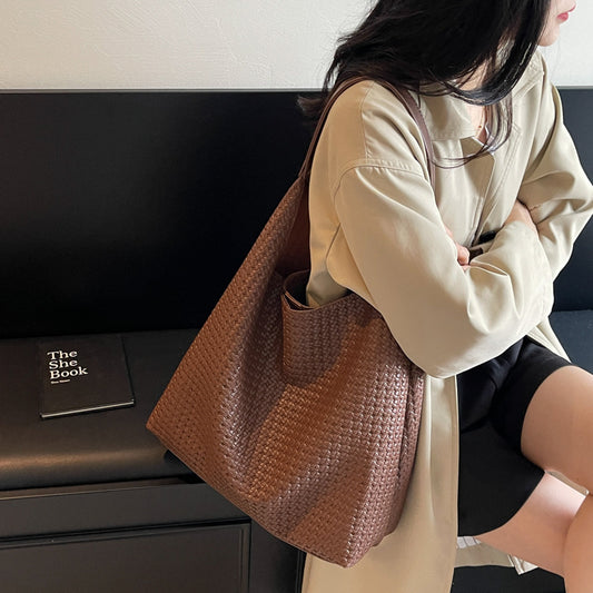 Retro High-grade Women's Woven Tote Bag