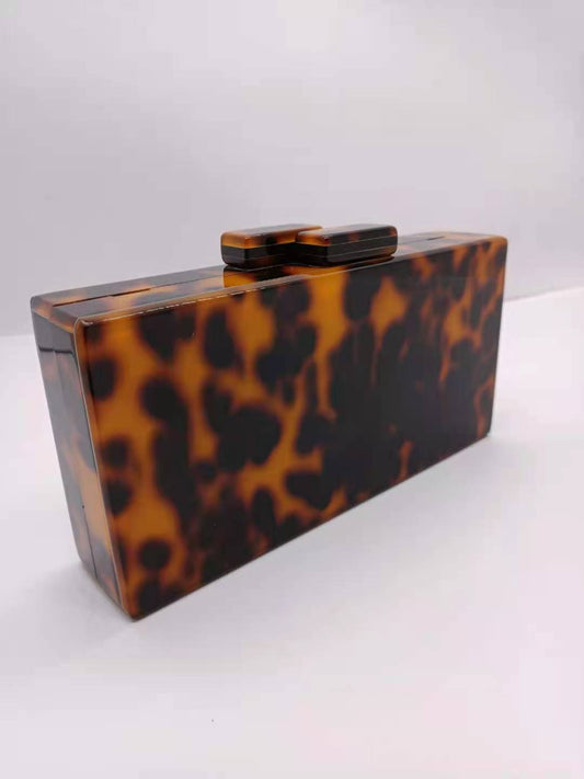 Amber Akryltaske Leopardprint Festclutch