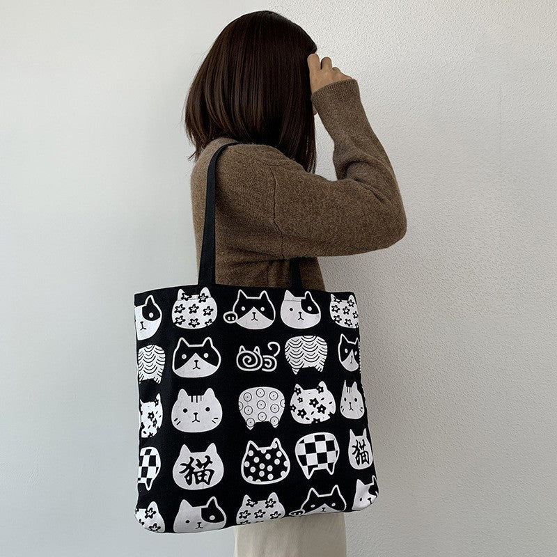 Autumn New Canvas Bag Female Single Shoulder Japanese System Cute And Versatile