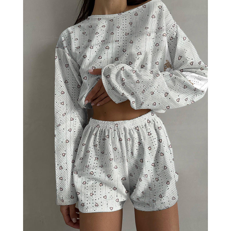 Fashionable Simple Slim Fit Relaxed Fit Pullover Top And Shorts Set