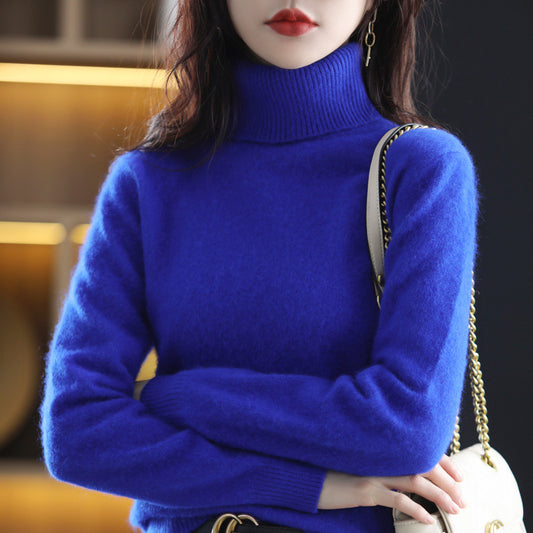 High Neck Inner Wear Loose Cashmere Knitted Bottoming Shirt