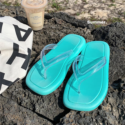 Flip-flops Female Summer Fashion Home Non-slip Leisure Retro Flip-flop Indoor Sandals And Slippers
