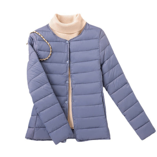 Women's Lightweight Warm Collarless, Short Quilted Vest