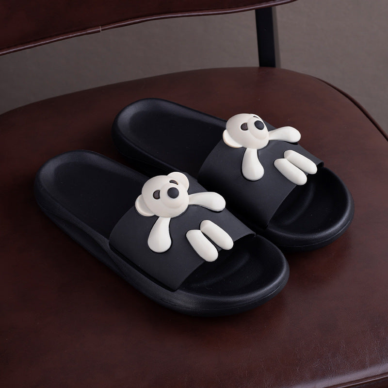 Cartoon Bear Sandals And Slippers Girl Heart Student Couple Sandals Male